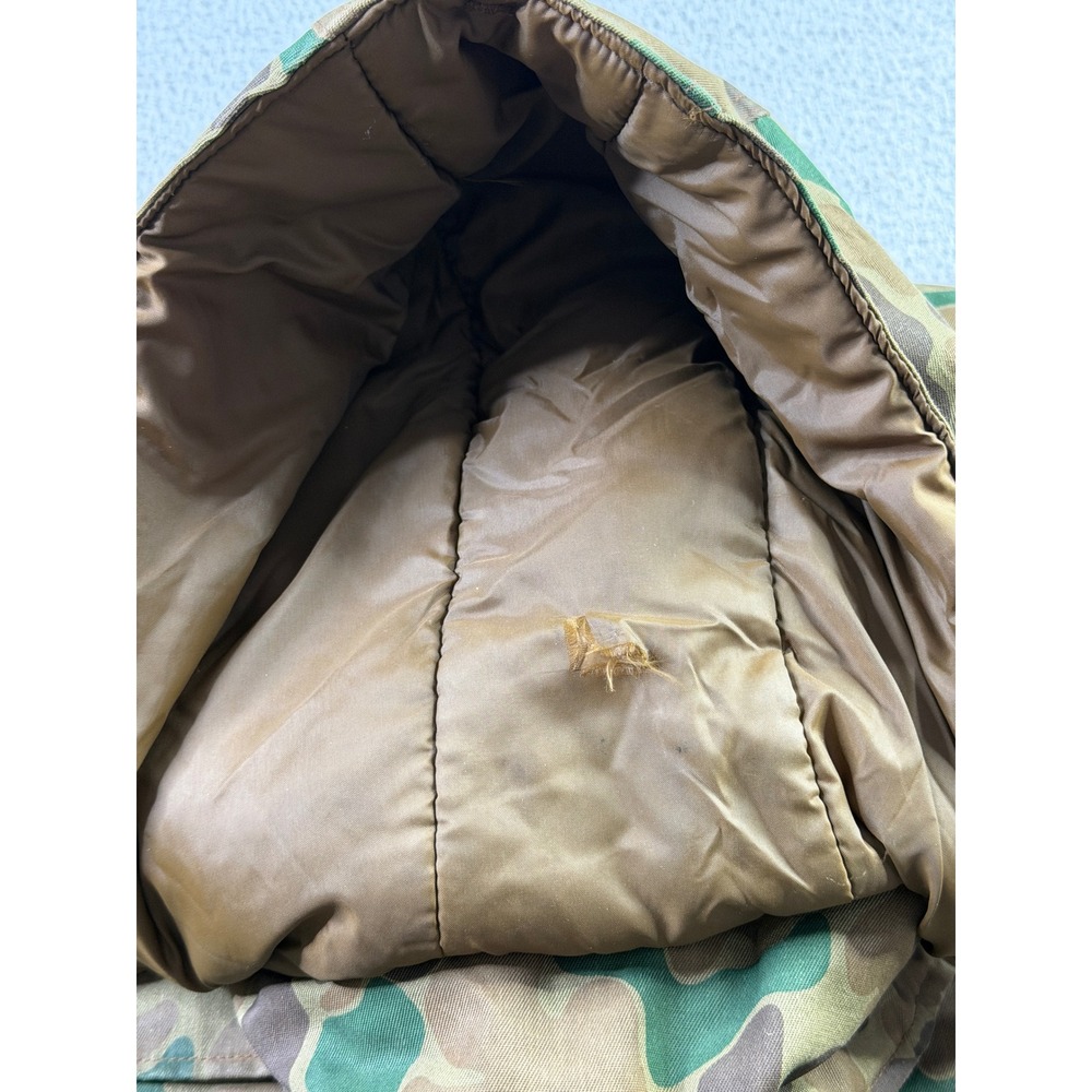 VTG Woolrich Frogskin Camo Hunting Jacket Thinsulate Hooded Made In USA Mens L - Picture 12 of 16